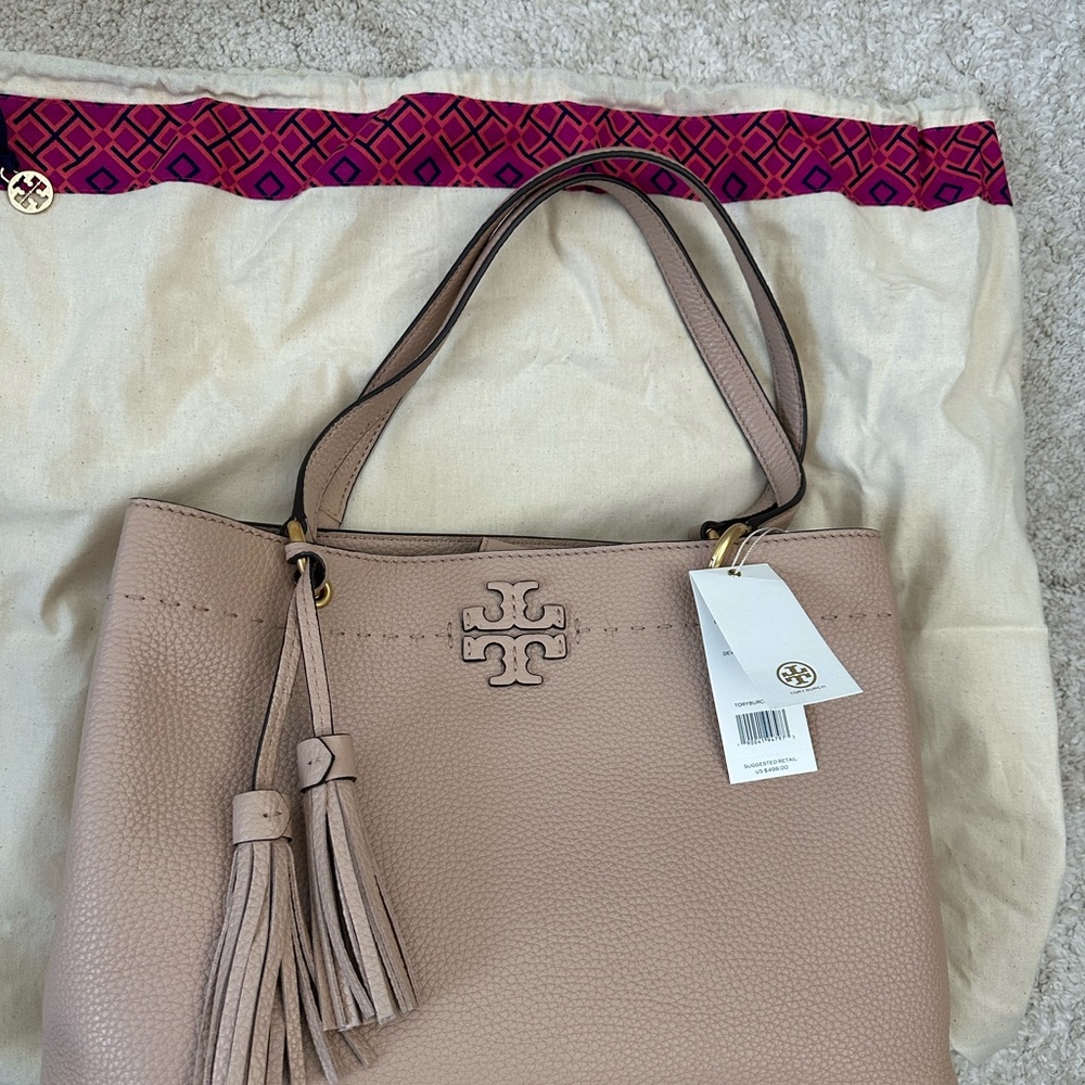 Tory Burch McGraw Triple-Compartment Tote in Devon Sand
